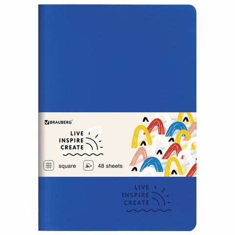Тетрадь А5 Brauberg Rainbow SoftTouch 48 листов клетка 403876 (3) (86217) Тетрадь А5 Brauberg Rainbow SoftTouch 48 листов клетка 403876 (3) (86217)
