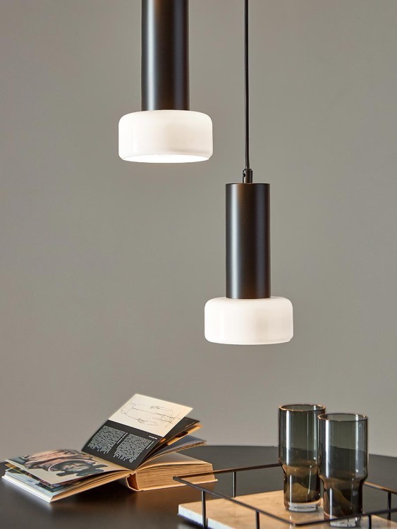 Светильник подвесной каскадный fungus, D15х25 см, 3 плафона, белый/черный (77493)