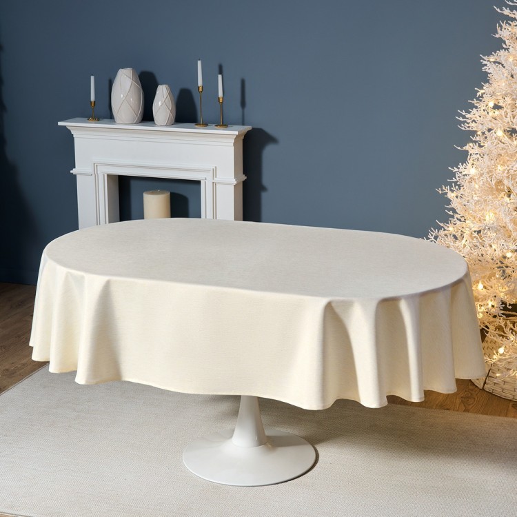 Скатерть  160х220 cm овальная, "феерия. золото", цвет: бежевый, tm lefard, полиэстер 100% (кор=20шт. Lefard (986-003-28)