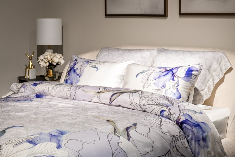 Комплект наволочек Ирисы тенсель 70*70 (2шт) (TT-00015787)