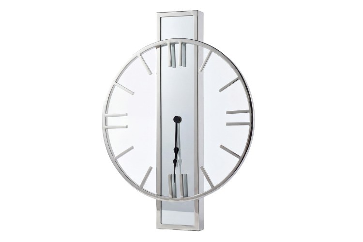 Часы с зеркальн. планкой цвет хром d46см, H61см (TT-00013748)