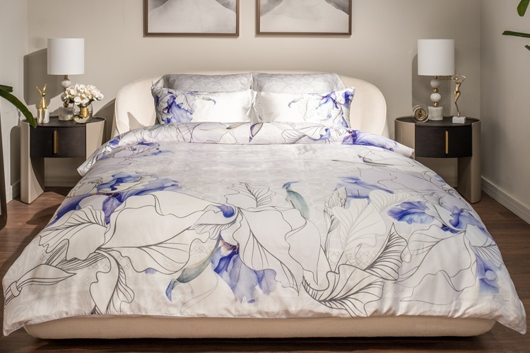 Кровать Palazzo 160 без мех.рогожка св.бежевая Norton SVBEG 198*240*90см (TT-00015054)