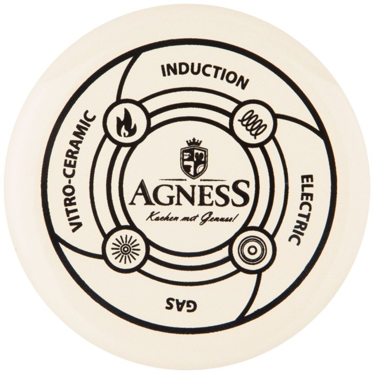 Ковш agness эмалированный с антипригар. "мраморным" покрытием, 12см/ 0,5л Agness (950-376)