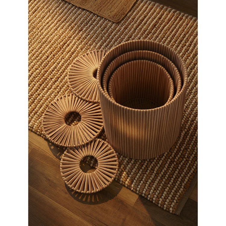 Корзина плетеная dholak beige из коллекции ethnic, размер l (77210) Корзина плетеная dholak beige из коллекции ethnic, размер l (77210)