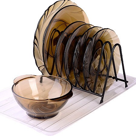 Подставка д/тарелок и досок с поддоном сталь/пластик (АЛТ408Ч) Подставка д/тарелок и досок с поддоном сталь/пластик (АЛТ408Ч)