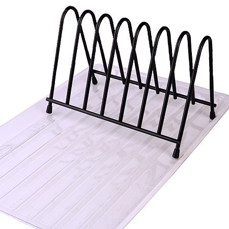 Подставка д/тарелок и досок с поддоном сталь/пластик (АЛТ408Ч) Подставка д/тарелок и досок с поддоном сталь/пластик (АЛТ408Ч)