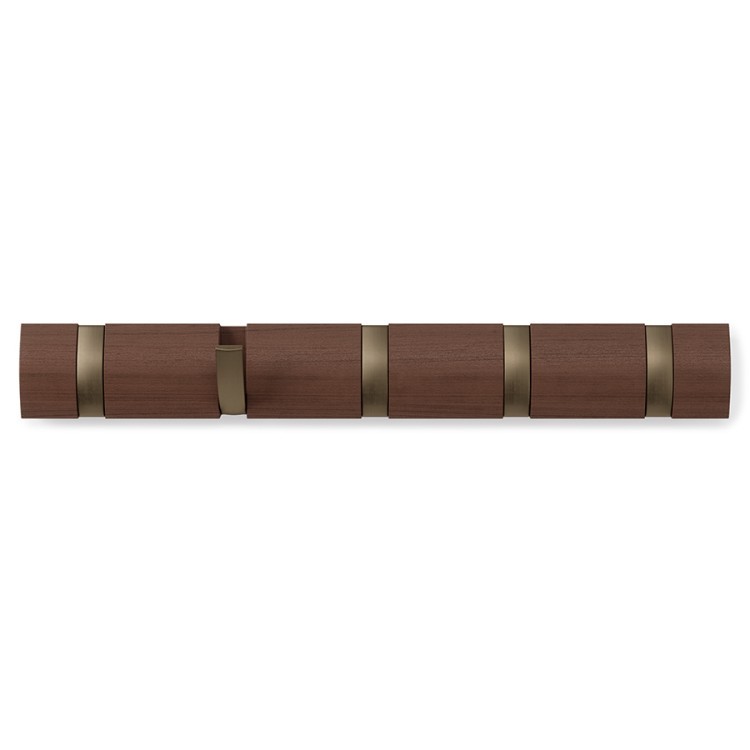 Вешалка настенная flip, 50,8 см, коричневая, 5 крючков (70616)