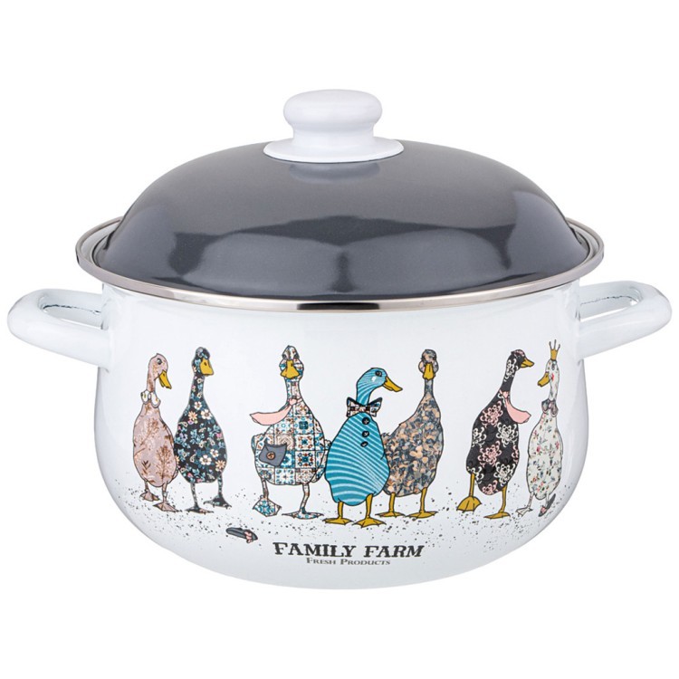 Кастрюля agness эмалированная с эмал.крышкой серия "family farm", 3.6 л, 22*13 см Agness (934-623) Кастрюля agness эмалированная с эмал.крышкой серия "family farm", 3.6 л, 22*13 см Agness (934-623)