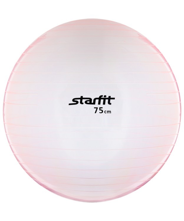 УЦЕНКА Мяч гимнастический GB-105 75 см, прозрачный, розовый (815014)