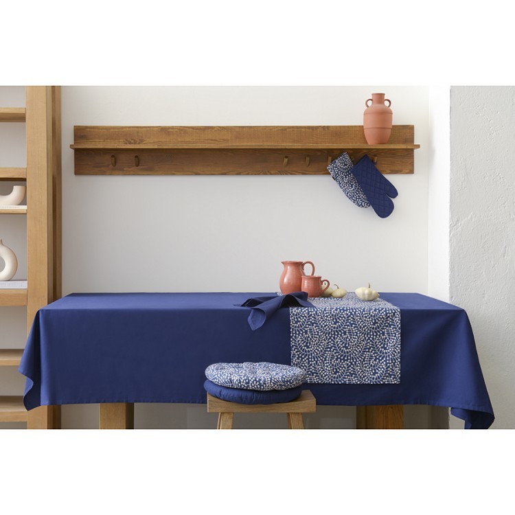 Скатерть из хлопка темно-синего цвета из коллекции essential, 170х170 см (73536)