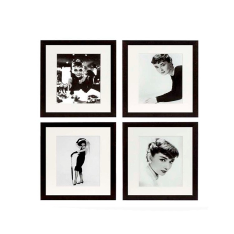 Постер Одри Хепберн 104162(PRI04162), дерево, стекло, black/white, ROOMERS FURNITURE