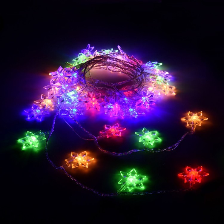 Светодиодная гирлянда для дома (мультиколор) Vegas Цветочки 80 LED, 10 м, 220V 55084 (64454)