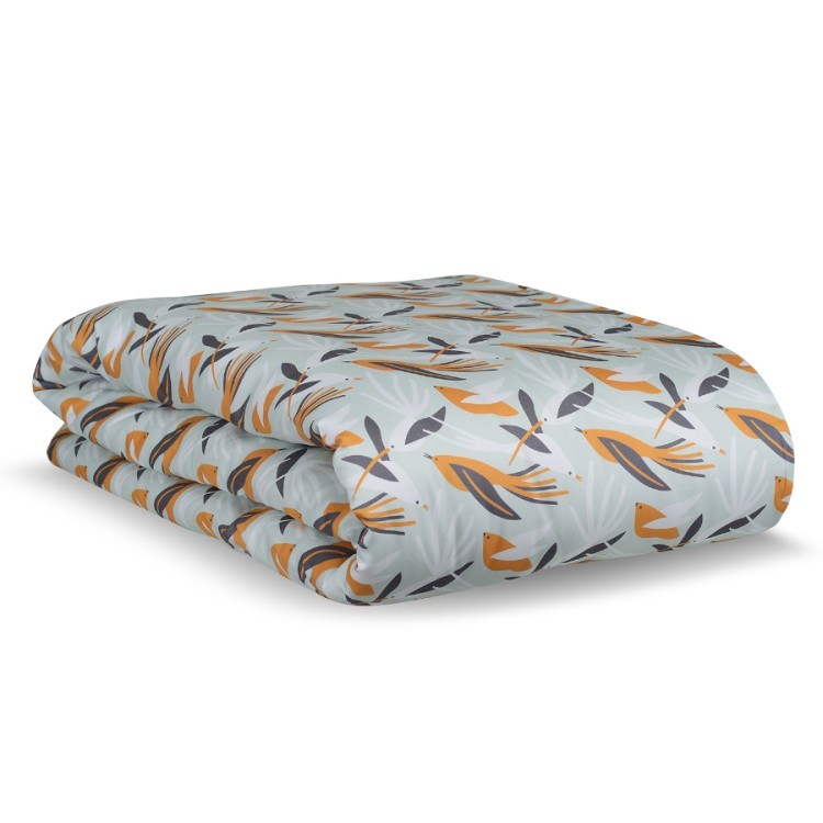 Комплект постельного белья из сатина с принтом birds of nile из коллекции wild, 200х220 см (68414)