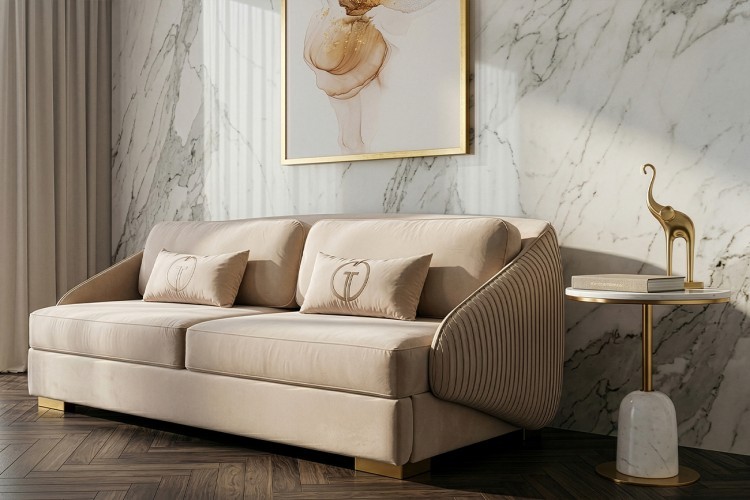 Диван Палаццо(Palazzo) 240М трехм. раскладной беж Ром07+Ром07 240*105*95см (TT-00012338)