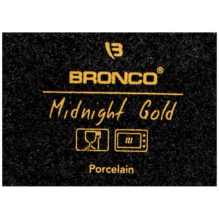 Тарелка с ручками bronco "midnight gold" 20,5*16*2,5 см Bronco (42-368)