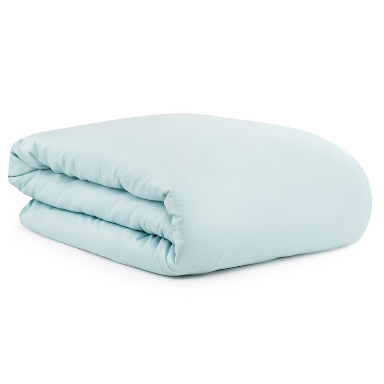 Комплект постельного белья полутораспальный из сатина голубого цвета из коллекции essential (70516)