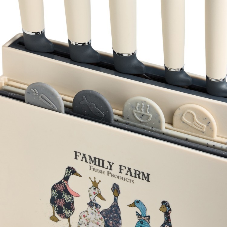 Набор agness из 10пр: 5 ножей, 4 доски и подставка, серия "family farm" Agness (671-223) Набор agness из 10пр: 5 ножей, 4 доски и подставка, серия "family farm" Agness (671-223)