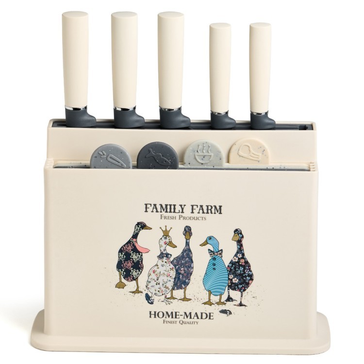 Набор agness из 10пр: 5 ножей, 4 доски и подставка, серия "family farm" Agness (671-223) Набор agness из 10пр: 5 ножей, 4 доски и подставка, серия "family farm" Agness (671-223)