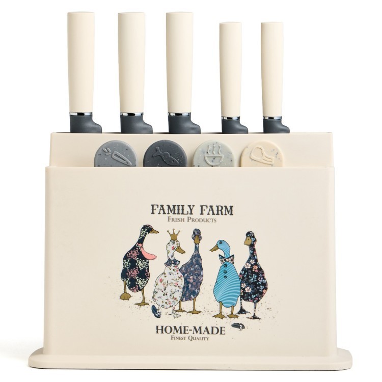 Набор agness из 10пр: 5 ножей, 4 доски и подставка, серия "family farm" Agness (671-223) Набор agness из 10пр: 5 ножей, 4 доски и подставка, серия "family farm" Agness (671-223)