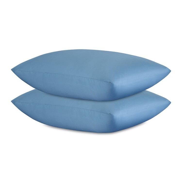 Комплект постельного белья из премиального сатина джинсово-синего цвета из коллекции essential, 200х220 см (79819)