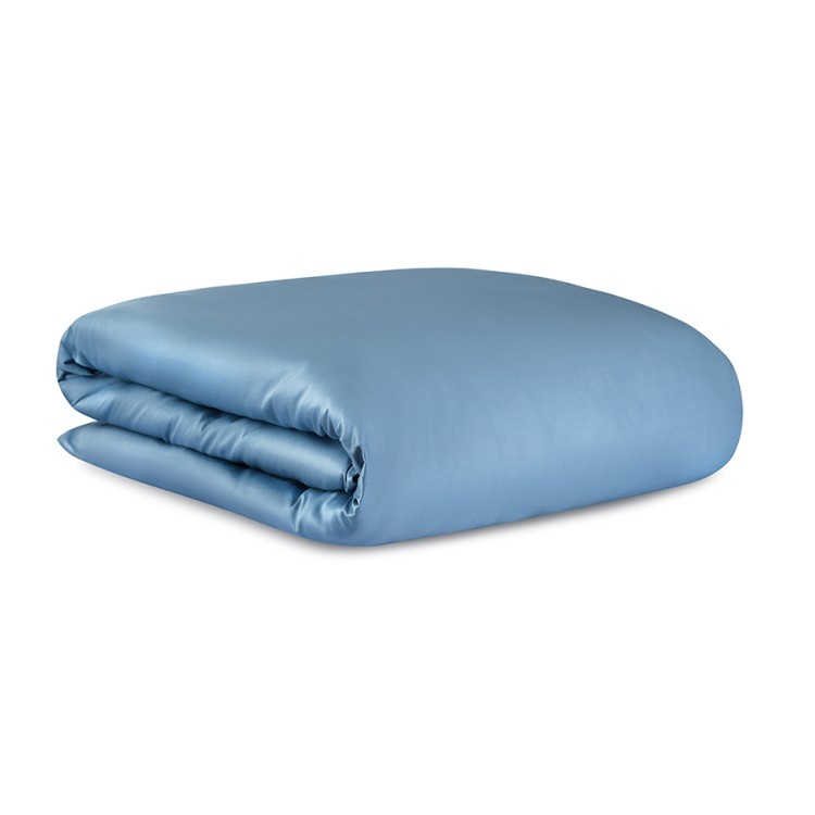 Комплект постельного белья из премиального сатина джинсово-синего цвета из коллекции essential, 200х220 см (79819)