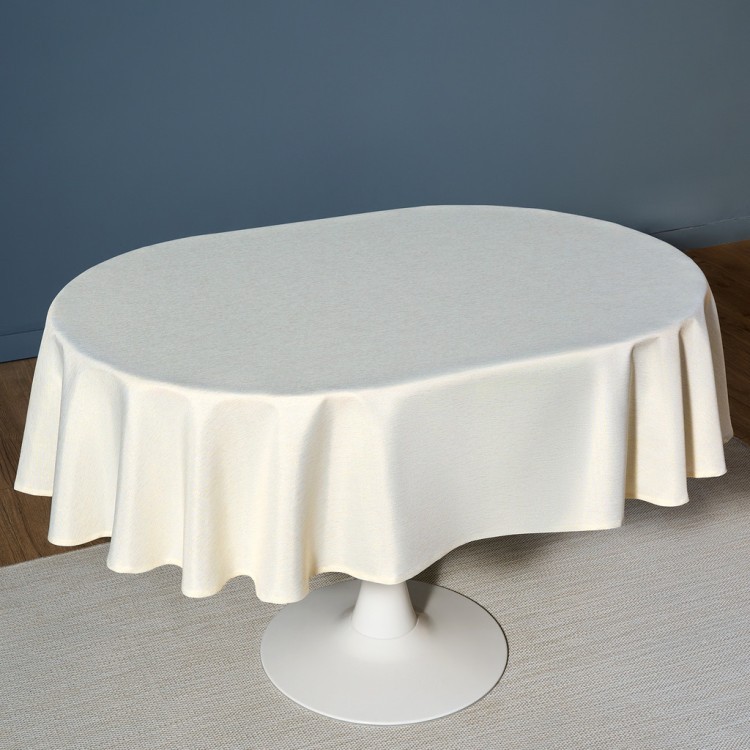 Скатерть  140х180 cm овальная, "феерия. золото", цвет: бежевый, tm lefard, полиэстер 100% (кор=28шт. Lefard (986-003-27)