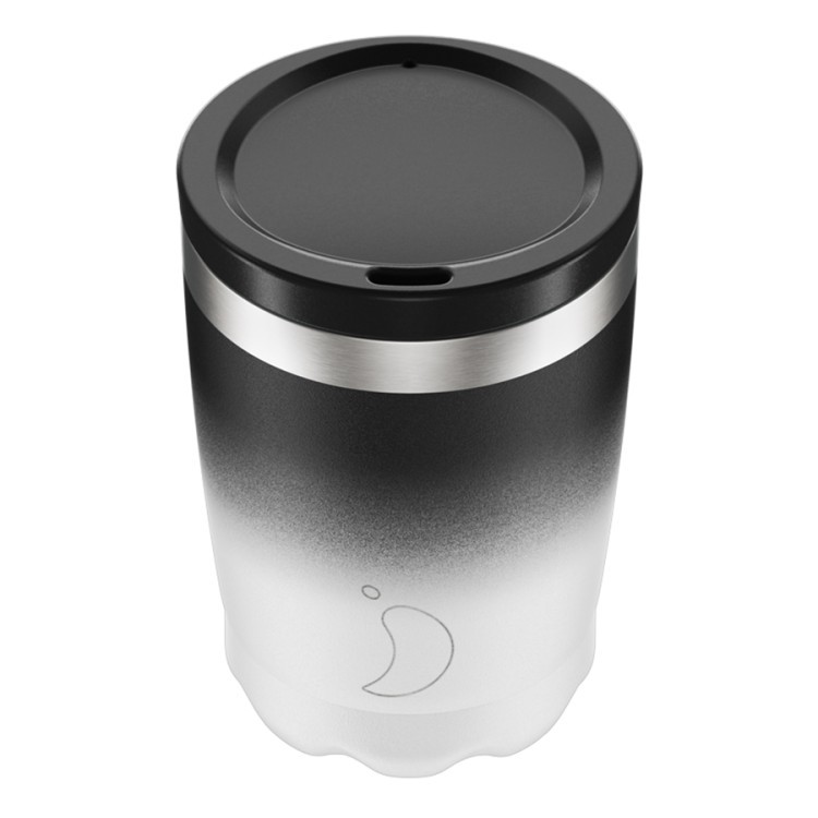 Термокружка coffee cup, 340 мл, черно-белая (70294)