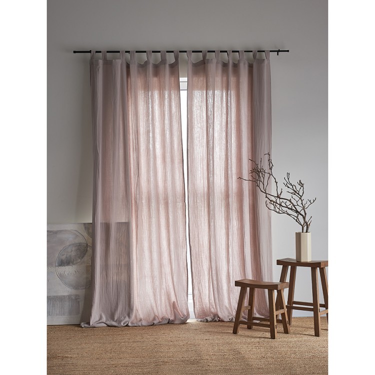 Штора из муслина бежево-серого цвета из коллекции essential, 150х290 см (77781) Штора из муслина бежево-серого цвета из коллекции essential, 150х290 см (77781)