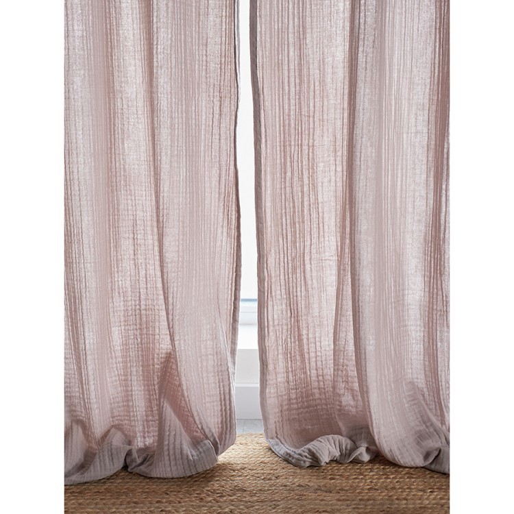 Штора из муслина бежево-серого цвета из коллекции essential, 150х290 см (77781) Штора из муслина бежево-серого цвета из коллекции essential, 150х290 см (77781)