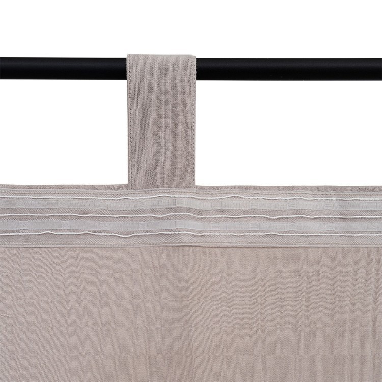 Штора из муслина бежево-серого цвета из коллекции essential, 150х290 см (77781) Штора из муслина бежево-серого цвета из коллекции essential, 150х290 см (77781)