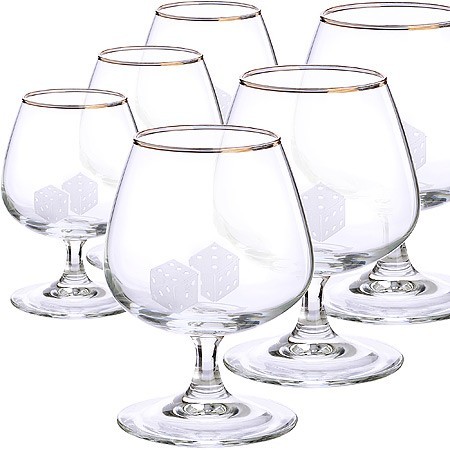 Набор 6 бокалов для бренди "Королевская лилия",410 мл " (EL76-1812)