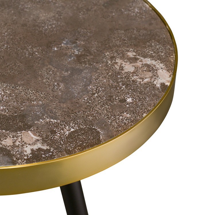 Столик hedda, D40 см, черный/матовое золото (74037) Столик hedda, D40 см, черный/матовое золото (74037)