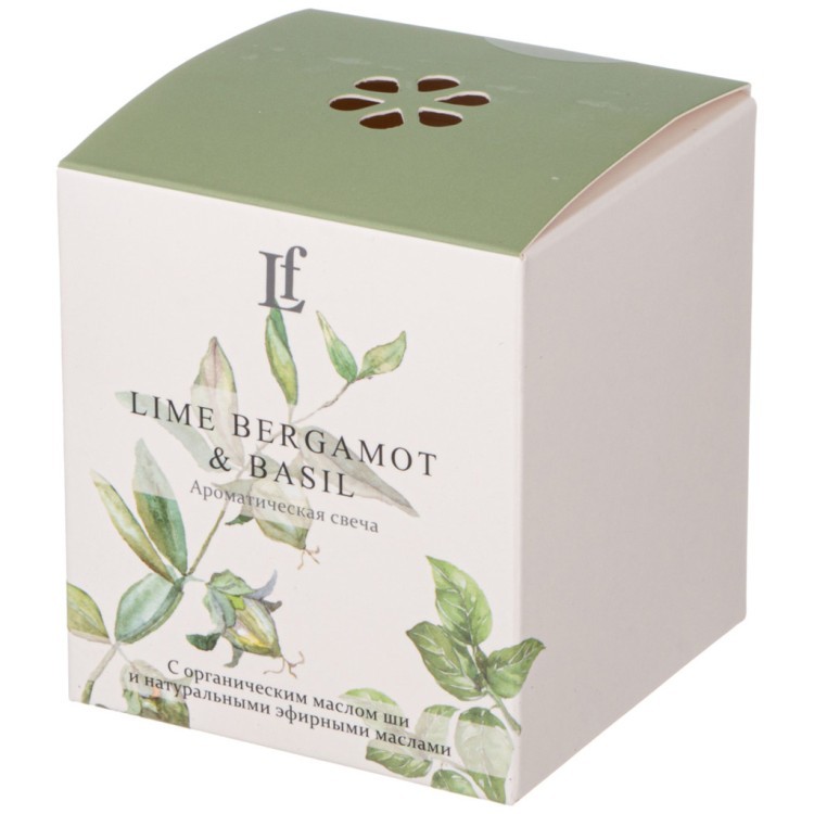 Свеча ароматизированная в стакане "lime bergamot & basil" 7,5*8,5 см Lefard (625-120)