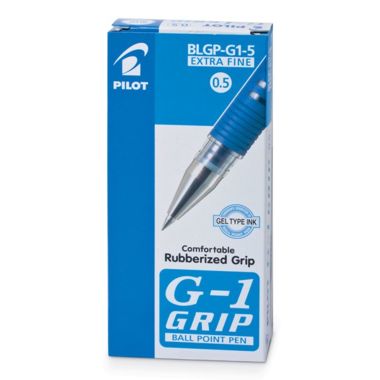 Ручка гелевая с грипом Pilot G-1 Grip 0,3 мм синяя BLGP-G1-5/140200 (12) (66957)