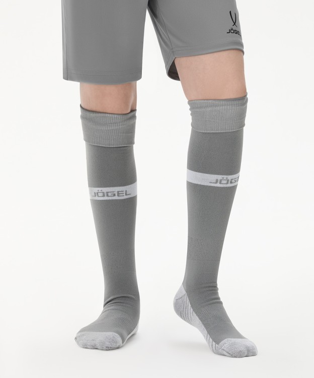Гетры футбольные JÖGEL CAMP ADVANCED SOCKS, серый/белый (2126816)