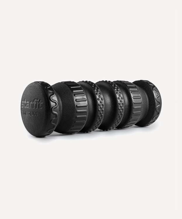Ролик массажный Starfit FA-526, PU, средняя жесткость, 30x10 см, черный (2108089)