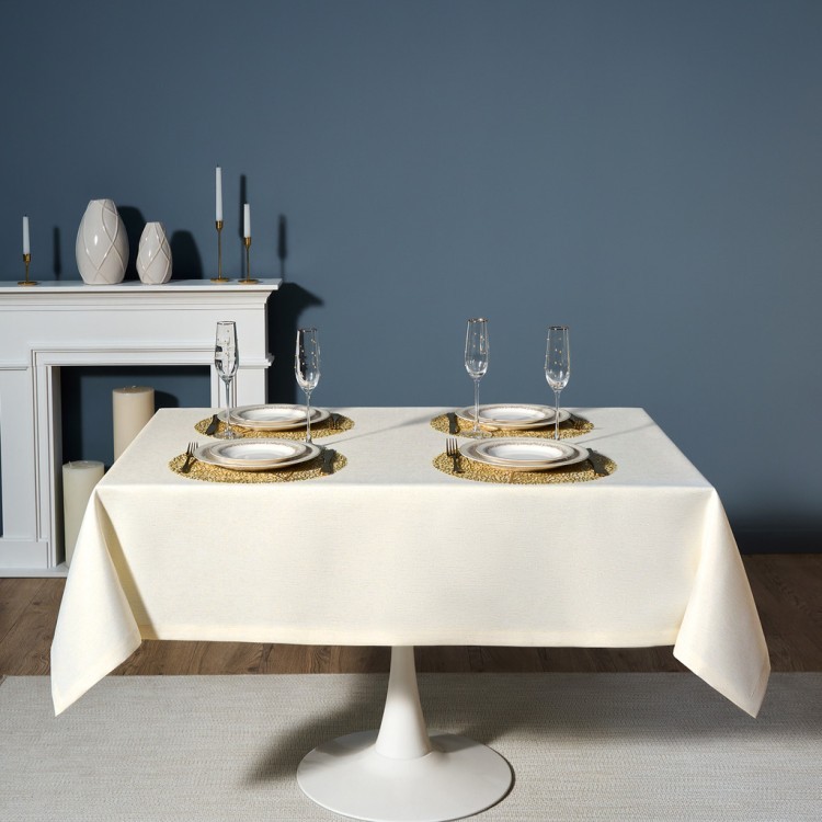 Скатерть  140х180 cm прямоугольная, "феерия. золото", цвет: бежевый, tm lefard, полиэстер 100% (кор= Lefard (986-003-20)