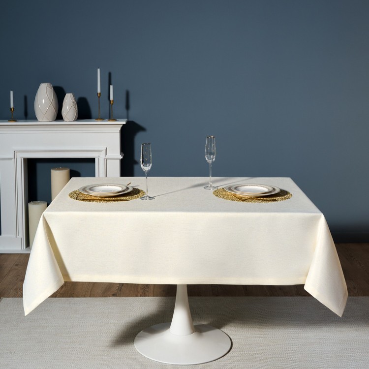 Скатерть  140х180 cm прямоугольная, "феерия. золото", цвет: бежевый, tm lefard, полиэстер 100% (кор= Lefard (986-003-20)