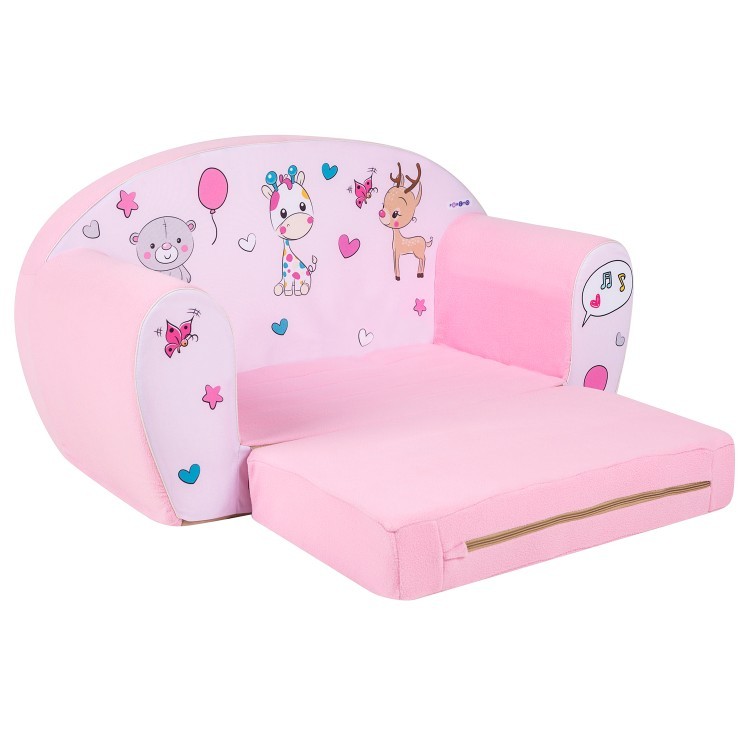 Раскладной бескаркасный (мягкий) детский диван серии "Мимими", Крошка Рони день рождения (PCR320-90)
