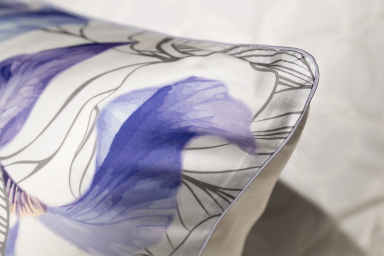 Комплект постельного белья Ирисы, тенсель (145*210-1шт, 50*70-2шт) (TT-00015790)