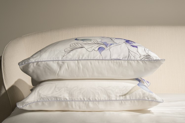 Комплект постельного белья Ирисы, тенсель (145*210-1шт, 50*70-2шт) (TT-00015790)