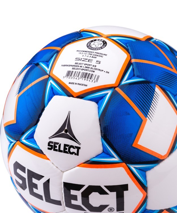Мяч футбольный Diamond IMS №5, белый/синий/оранжевый (594474)