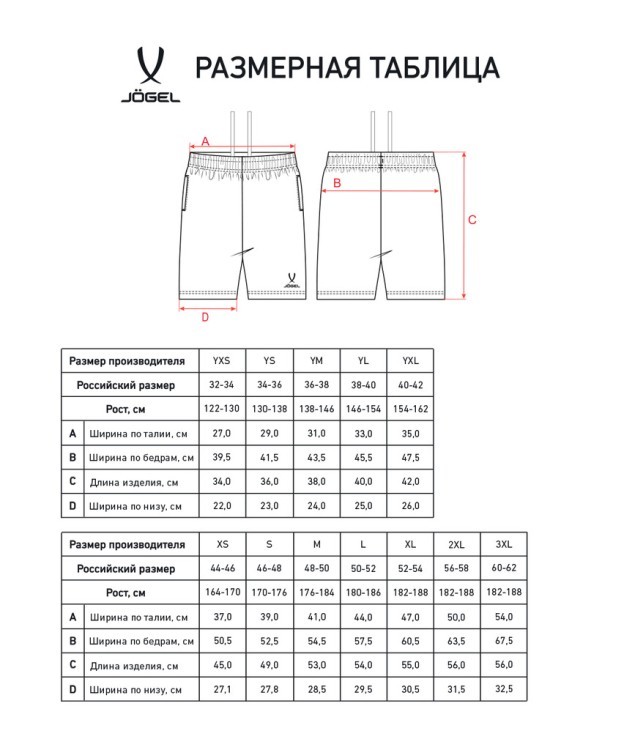 Шорты JÖGEL ESSENTIAL Cotton Shorts, темно-синий, детский (2122038)
