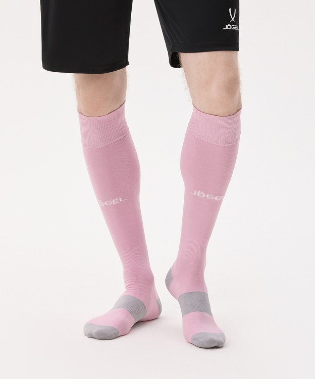 Гетры футбольные JOGEL CAMP BASIC SOCKS, розовый/белый (2126823)