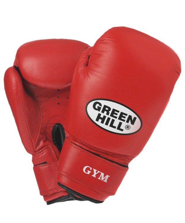 Перчатки боксерские GYM BGG-2018, 12oz, кожа, красные (2939)