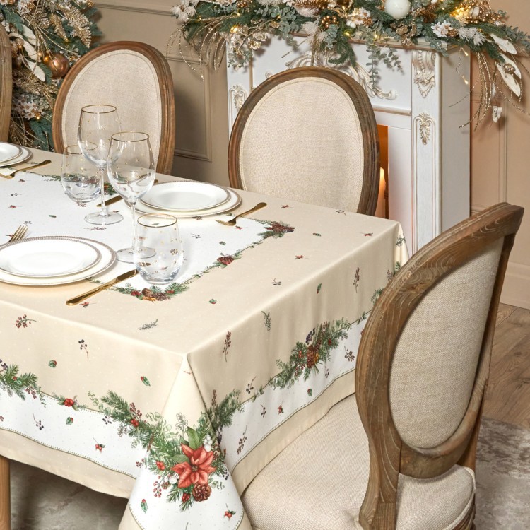 Скатерть "celebration" 160х220см ,бежевый,100% хлопок с пропиткой,твил SANTALINO (850-734-24)