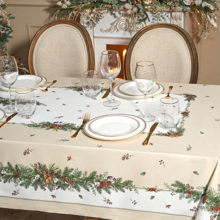 Скатерть "celebration" 160х220см ,бежевый,100% хлопок с пропиткой,твил SANTALINO (850-734-24)