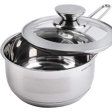 Ковш с крышкой 1,5л 16 см нерж/ст Mayer&Boch (30969)