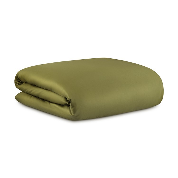 Комплект постельного белья из премиального сатина оливкового цвета из коллекции essential, 200х220 см (79821)