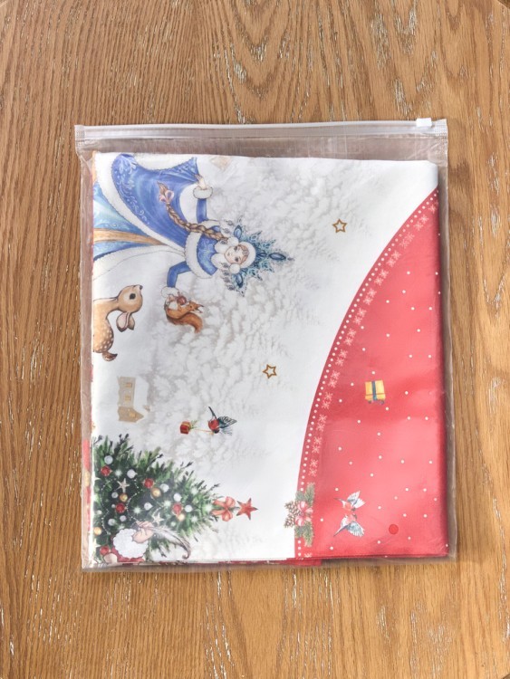 Скатерть "с новым годом" 110х140см ,красный, 100% хлопок,твил пропитка Lefard (850-763-20)